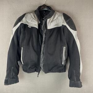 EXL Armored Mesh Motorcycle Jacket Vintage Men's Medium Black Padded